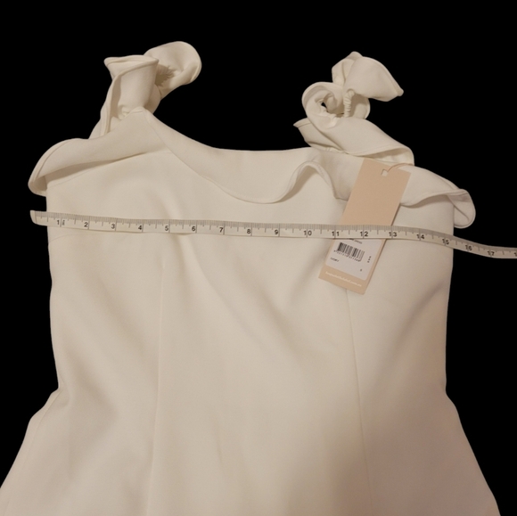 NWT Keepsake the Label Escape Mini Dress White Ivory Ruffle Details Size Small - Picture 6 of 12
